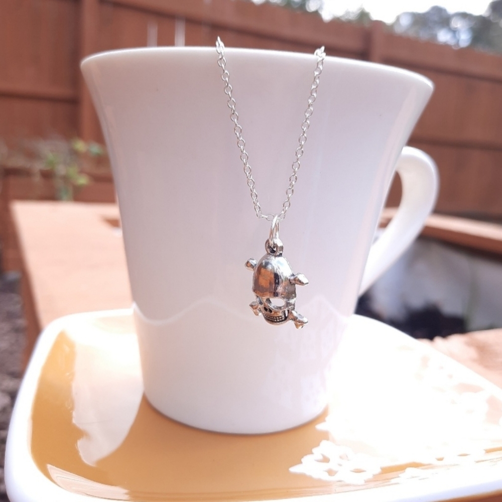 Crossbones & Skull Statement Necklace